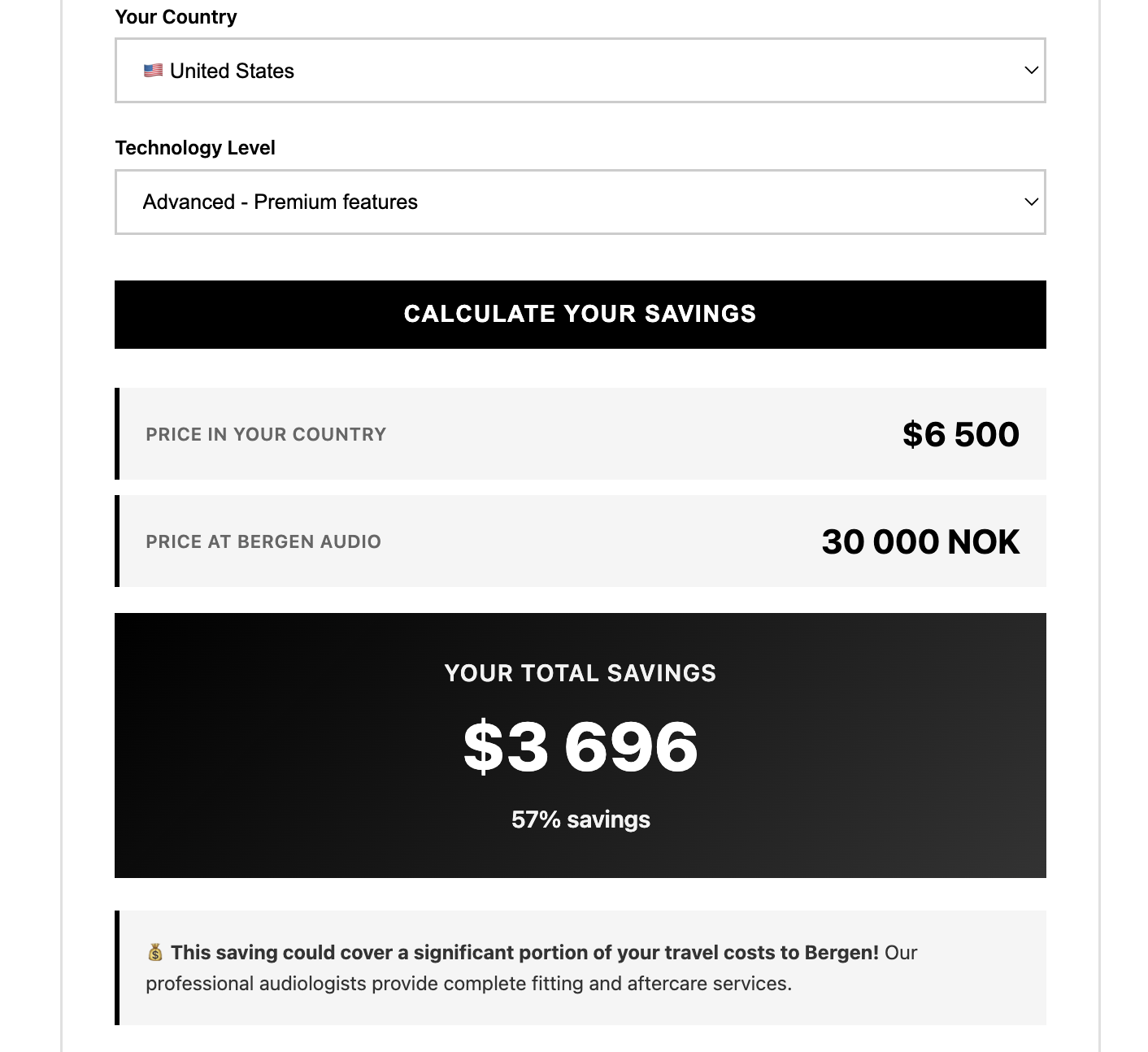 an example on what you could save on hearing aid